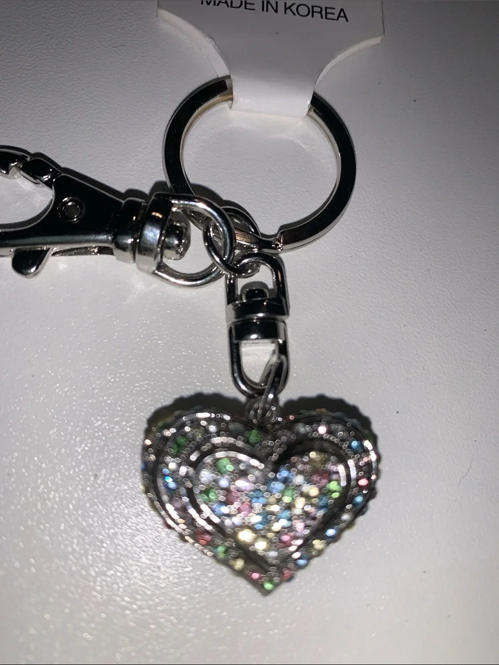 Crystal heart purse/bag charm Keychain